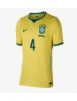 Ženske Nogometnih dresov Brazilija Marquinhos #4 Domači SP 2026 Kratki rokavi Ženske Nogometnih dresov Brazilija Marquinhos #4 Domači SP 2026 Kratki rokavi